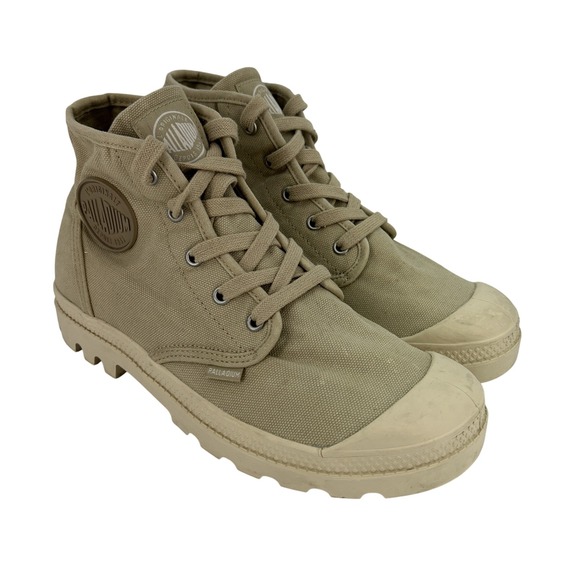 Palladium Pallabrousse Boots Womens Size 9 Canvas Lace Up Rugged 92352 Shoes - Picture 1 of 16
